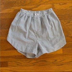 NWT Free People Black and White Striped High Waist Shorts